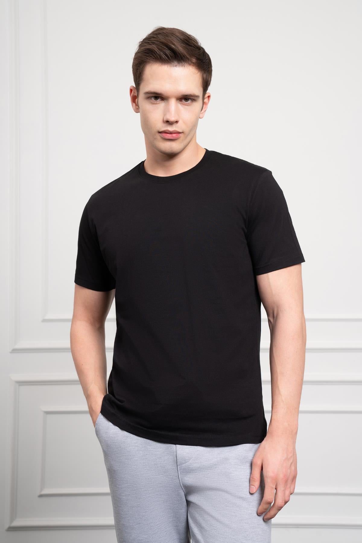 Basic Bisiklet Yaka Tisort