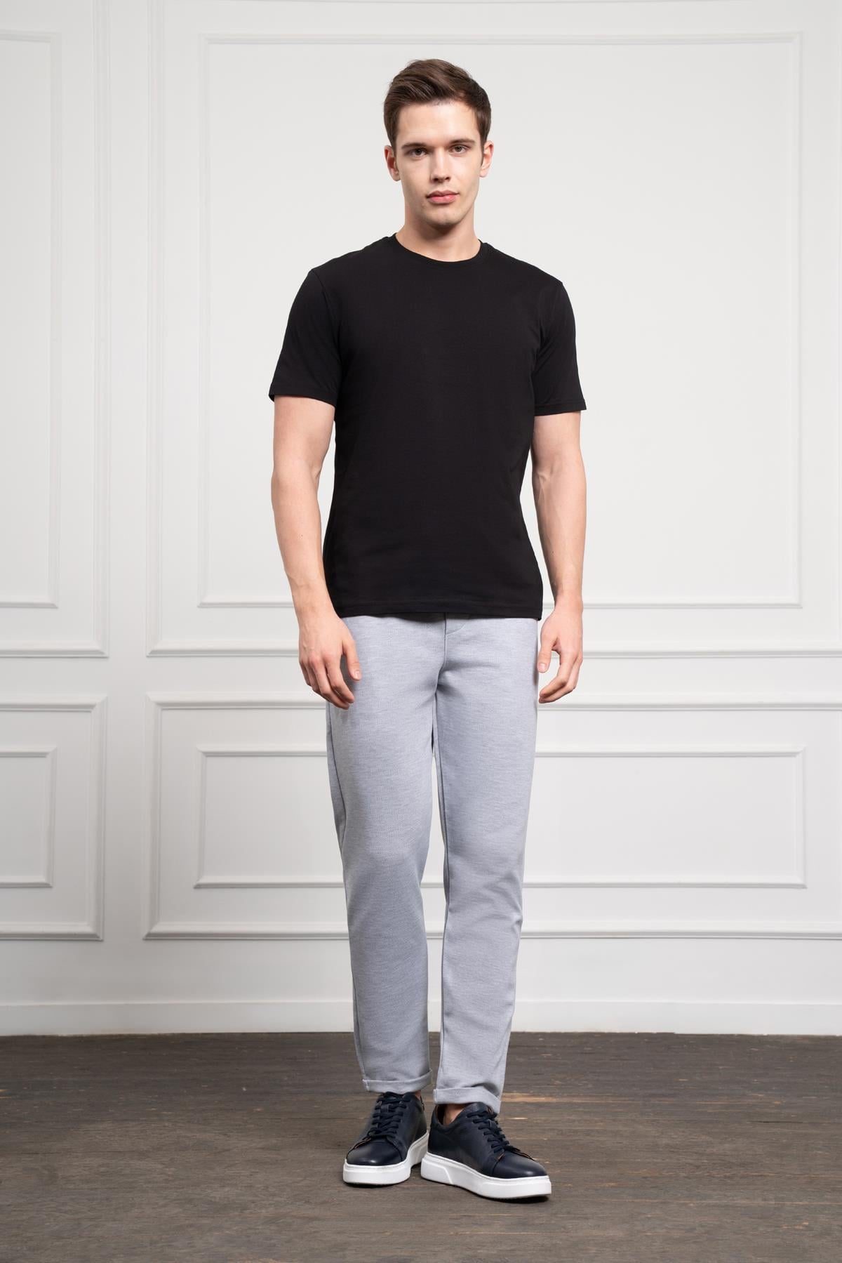 Basic Bisiklet Yaka Tisort