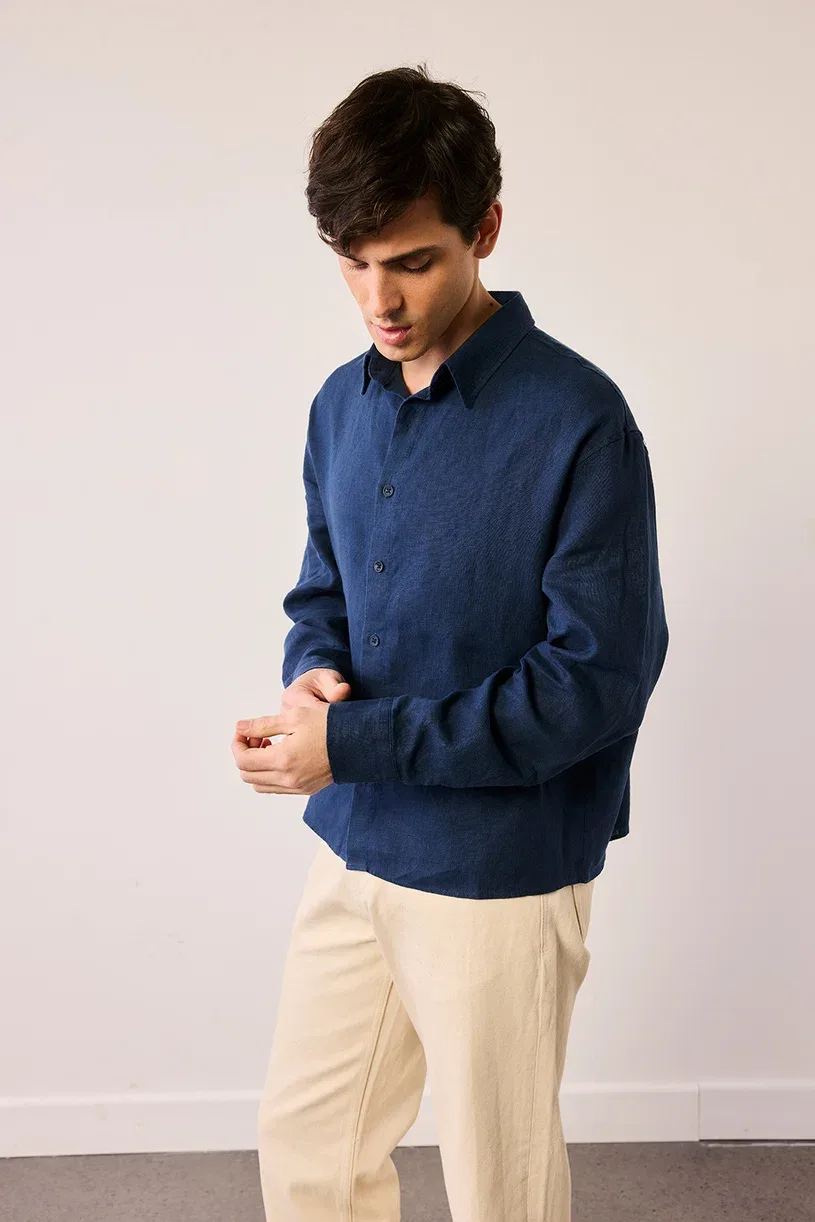 Oversize Keten Gomlek