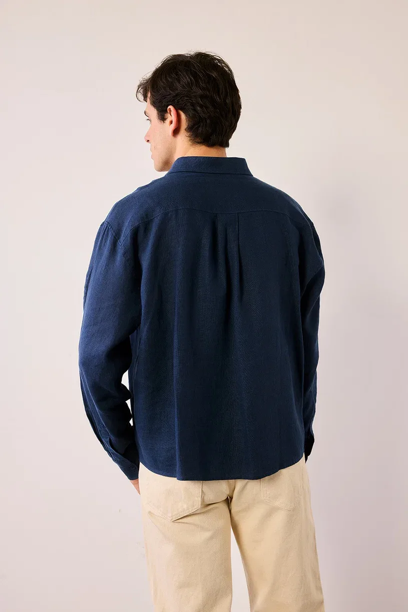 Oversize Keten Gomlek